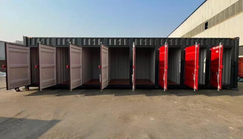Interior view of FOREMOST's CSC-certified storage unit with secure dual-lock mechanism.