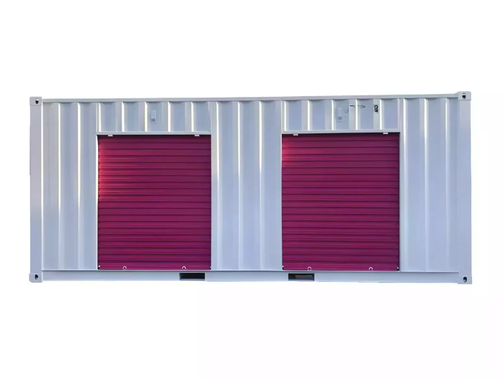 20ft shipping container self storage unit 2 side open roller up doors