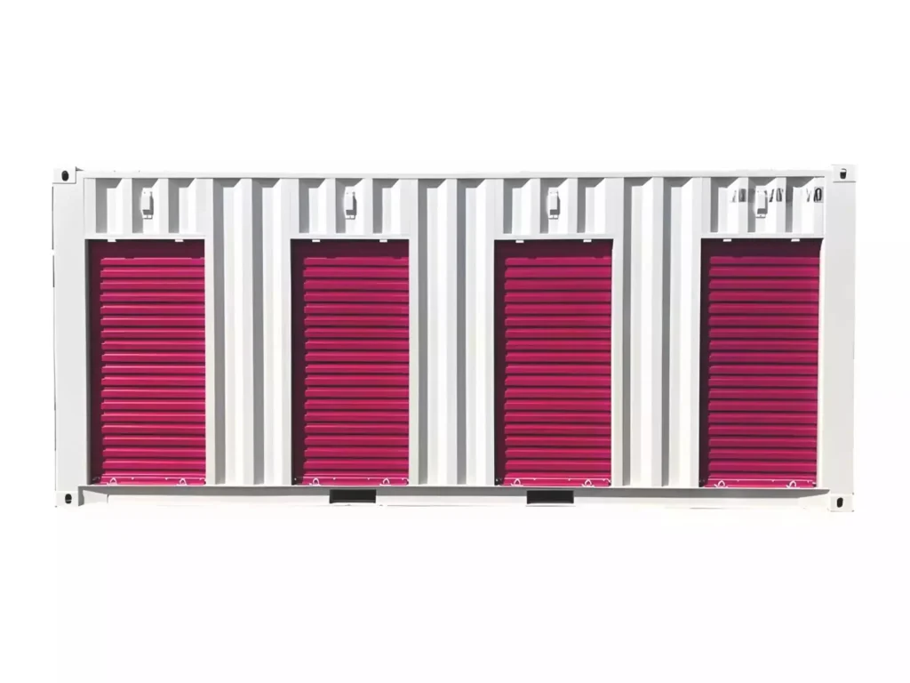 20ft shipping container self storage unit 4 side open roller up doors