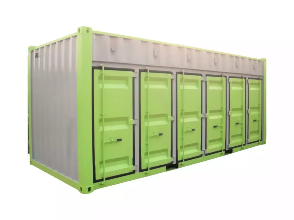 40ft open side doors storage container 6 rooms