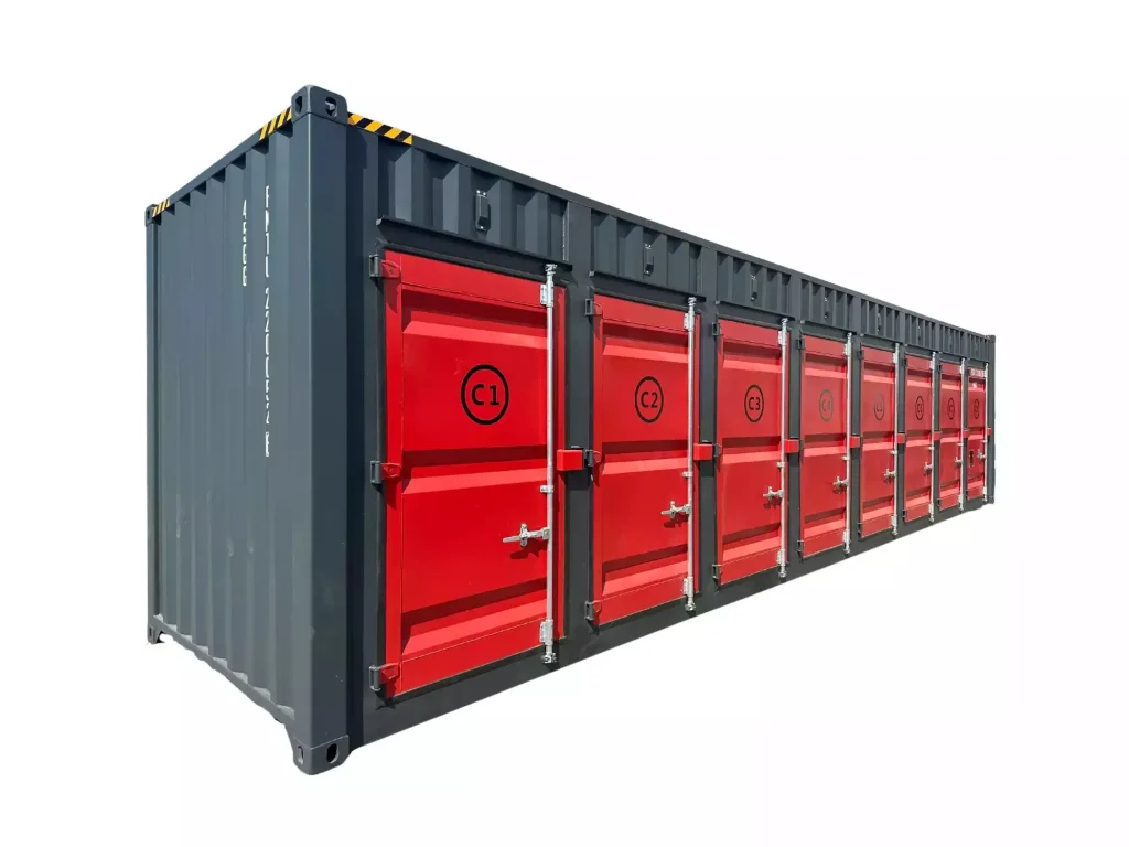 40ft self storage unit 8 lateral doors container