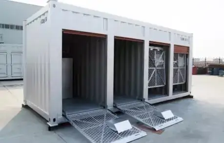 foremost 20ft motor bike self storage container with roller up doors security ramps
