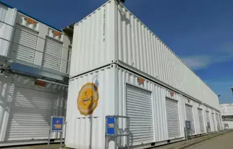 white container complex roll up doors storage